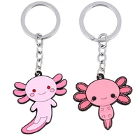 axolotl cute stuff pendant car keys chain for backpack key keychain keyring key holder fashion jewelry accessories gifts