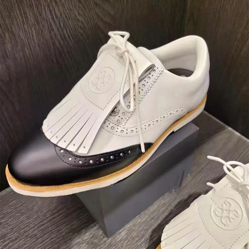 2022 Women's Golf Shoes High Grade Original Leather Waterproof Anti-Skid Sole Korean Brand Comfortable Fashionable Lady's Shoes