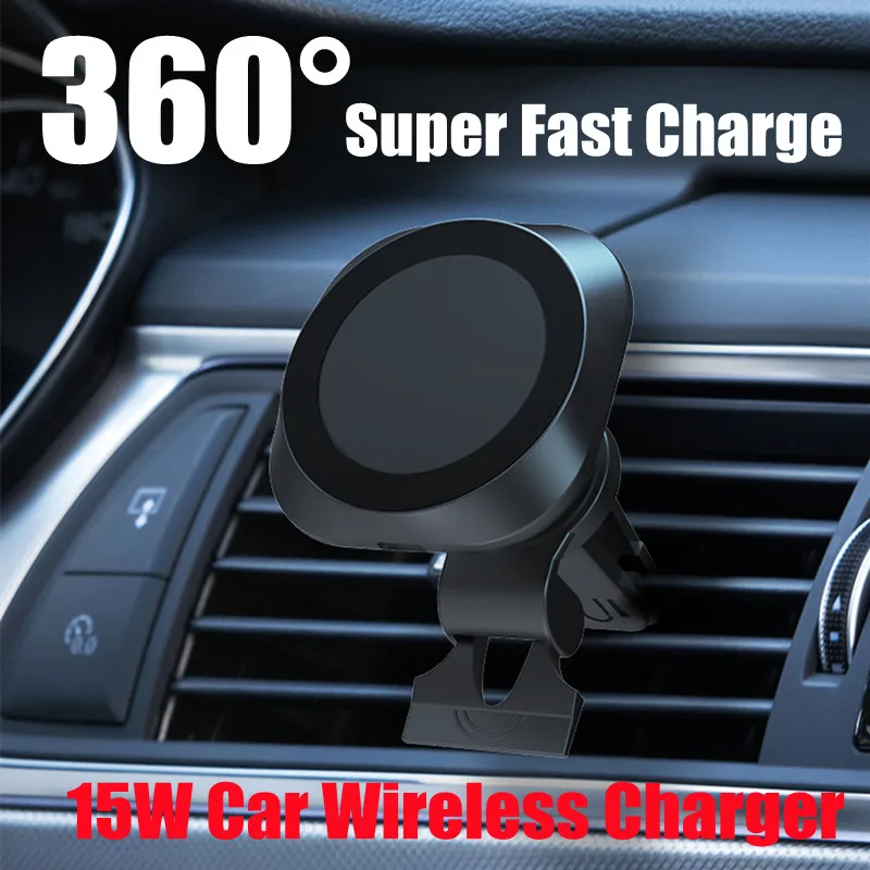 

15W Magnetic Car Wireless Charger for magsafe iPhone 15 14 13 12 pro max mini Air Vent Car Phone Holder Stand Fast Car Charging