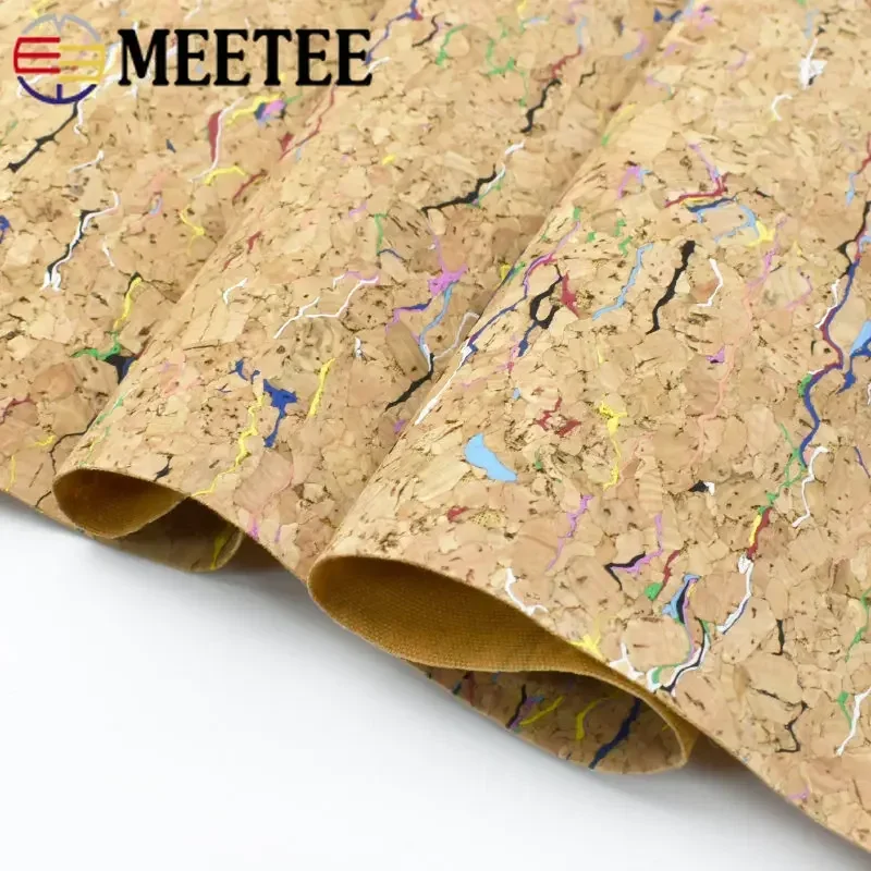 90x140 см Meetee толщиной 0 5 мм натуральная пробковая ткань древесное зерно кожаная