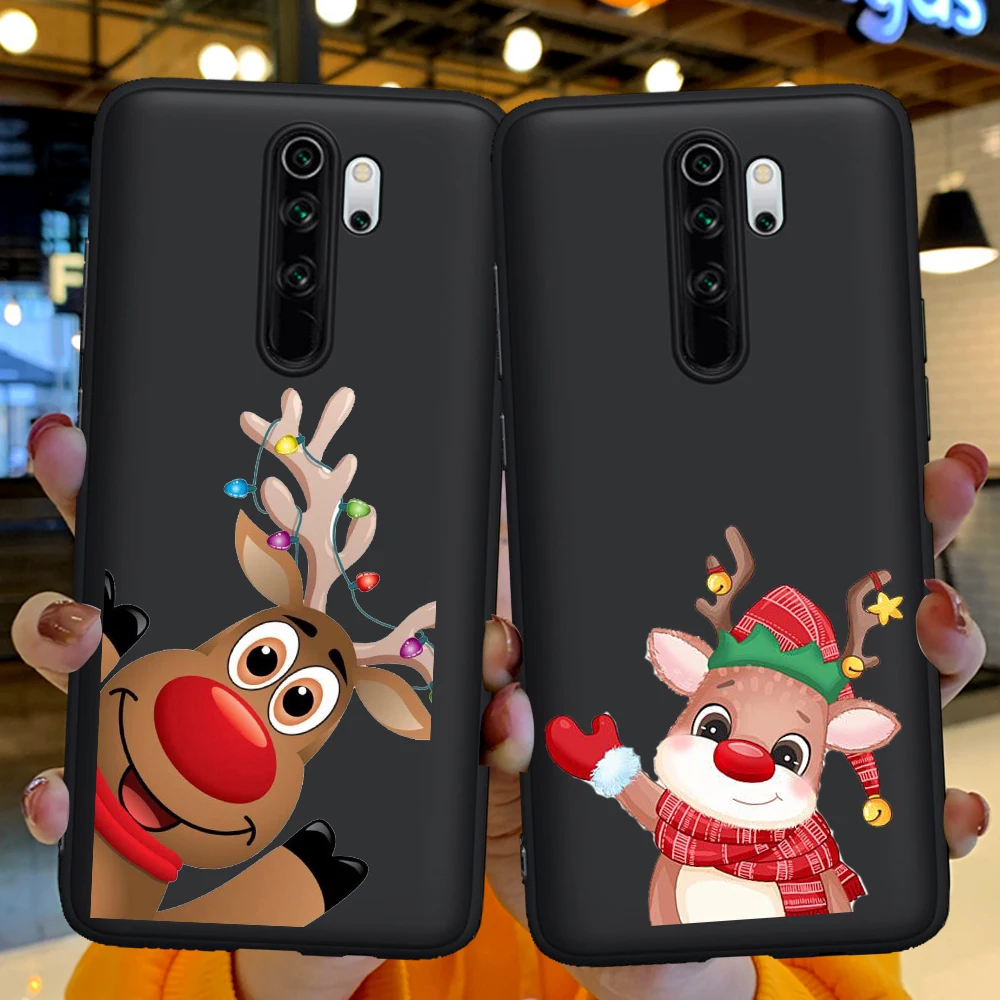 

Merry Christmas to the cartoon deer Funda for Xiaomi Mi 9T Redmi Note 5 6 7 8 8T 9 9S 10 10Pro K20 K30 9T Pro Phone Case cover