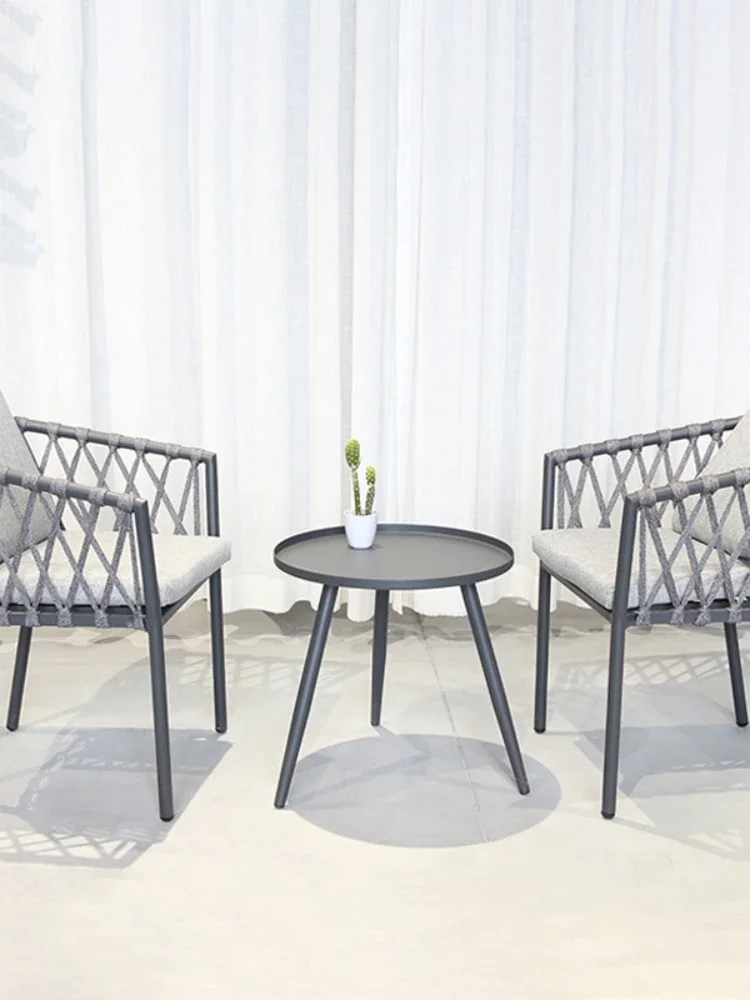 Уличные плетеные столы и стулья Youlan для двора балкона сада отдыха из трех частей