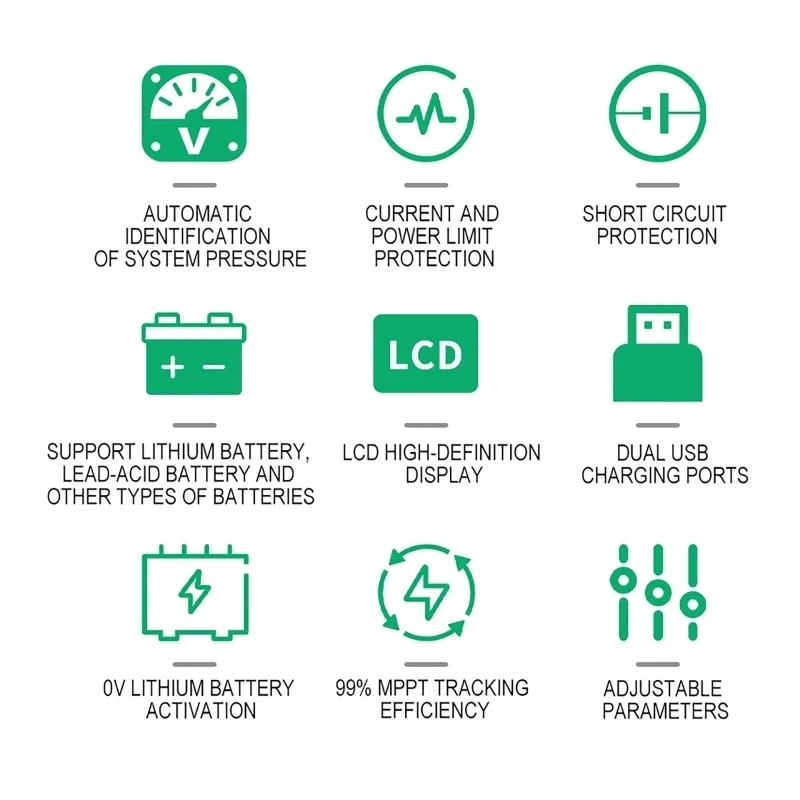 120A MPPT солнечный контроллер заряда WIFI 480 В постоянного тока фотоэлектрический