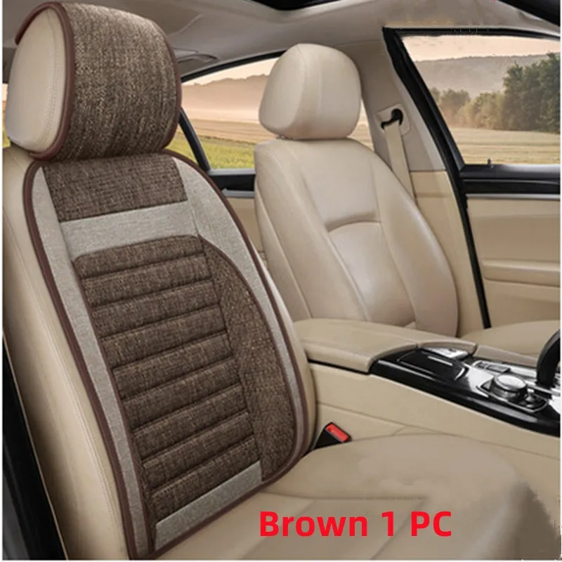 

3D льняной защитный чехол для автомобильного сиденья, универсальный противоскользящий коврик для сиденья, аксессуары для салона автомобиля, дышащая подушка для сиденья водителя