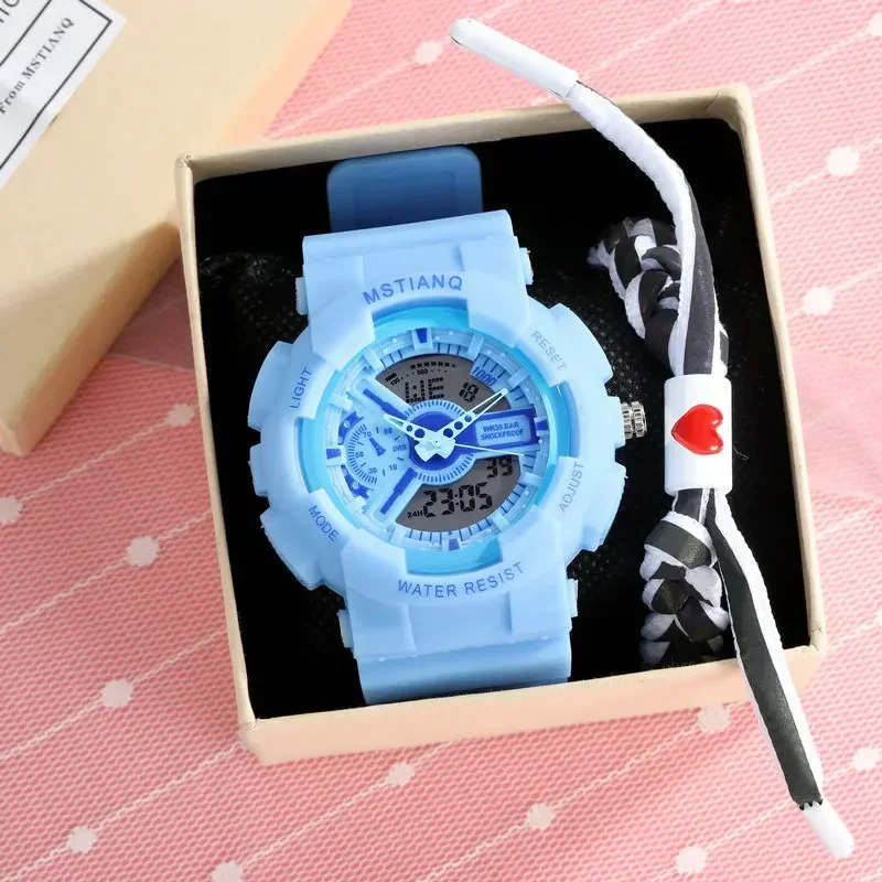 

Male female students junior high school high value handsome sports trend couples and children electronic watches