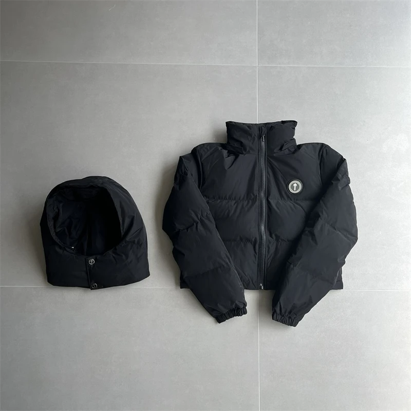 

Trapstar London Down Jacket Women Irongate Detachable Hooded Puffer Women Fashion High Quality Winter Trapstar Jacket