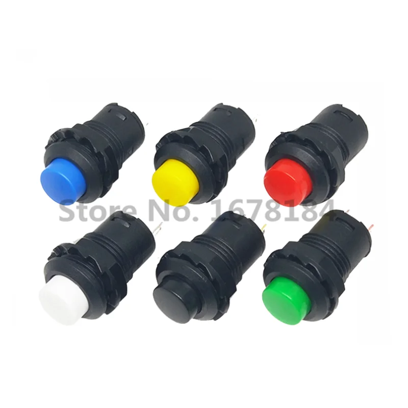 10 шт/лот самозапирающиеся/мгновенные кнопки переключателя DS425 DS428 12 мм ВЫКЛ.-ВКЛ. кнопка переключателя DS-425 DS-428 on