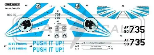FAB FA48107D 1/48 F-16CM Block40 90-0735 35Th Боевая эскадрила специальная схема Gunsan Air Base 2023