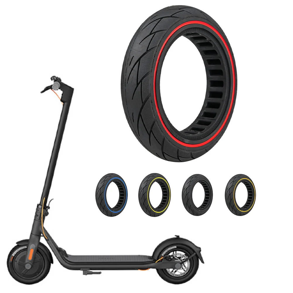 

1pcs Electric Scooter Solid Tyre Rubber 10inch Wheel For Segway Nine-Bot F20/F25/F30/F40 Electric Scooter Accessories 5colors