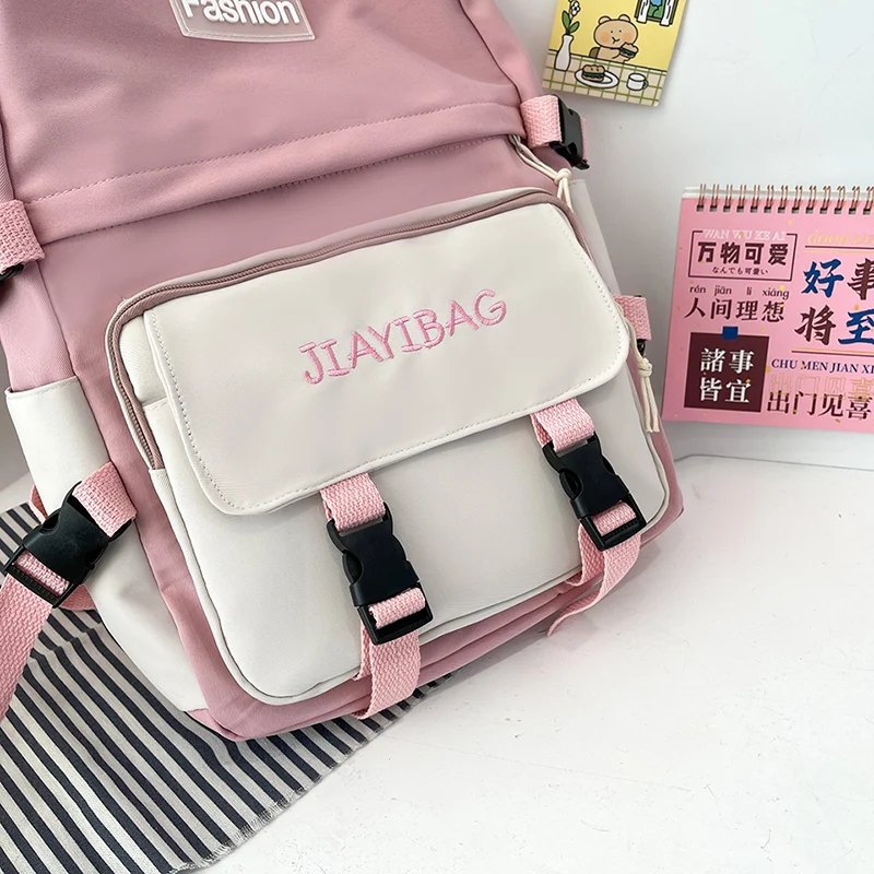 Young Girl 2022 New Backpack Women Kawaii Travel School Bags For Teenage Girls Panelled Cute Nylon Student Laptop Rucksack |