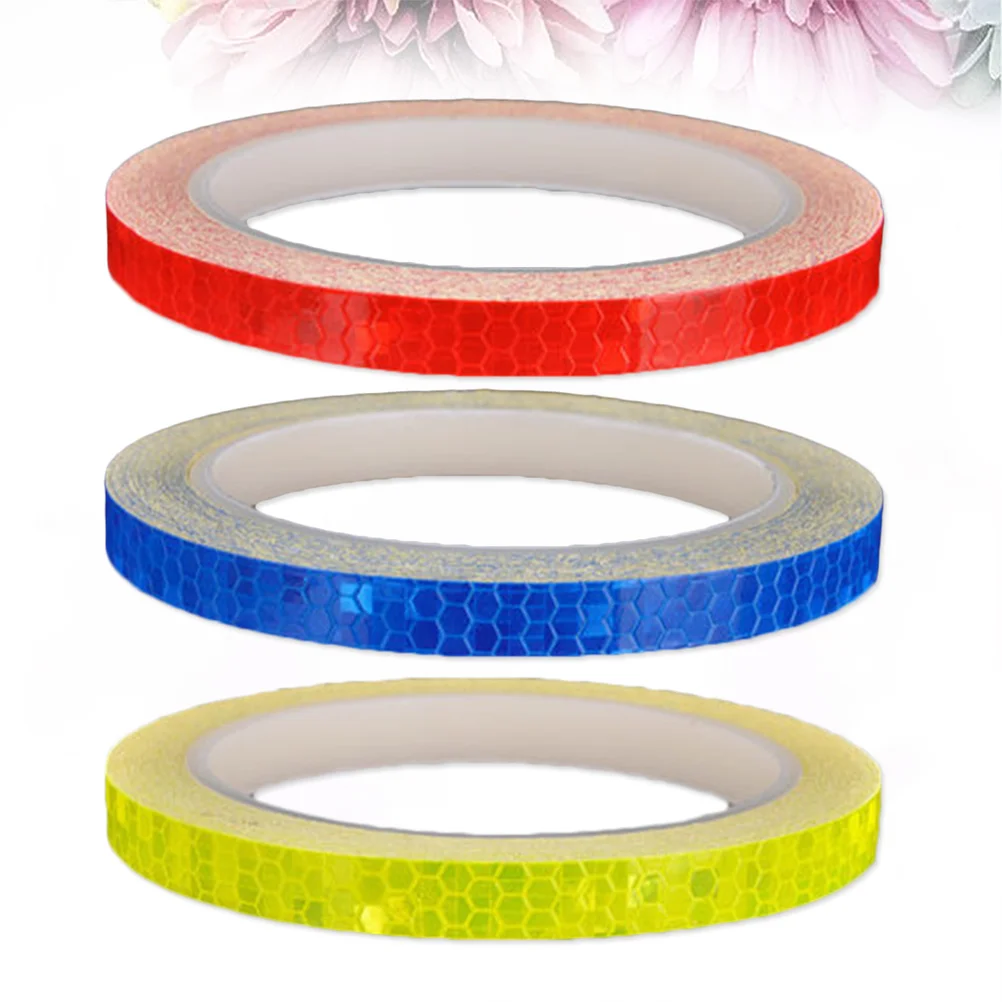 

3 Pcs Luminous Tape Ktape Safety Warning Reflective Sticker Water Proof Tape Fluorescence Reflective Tape