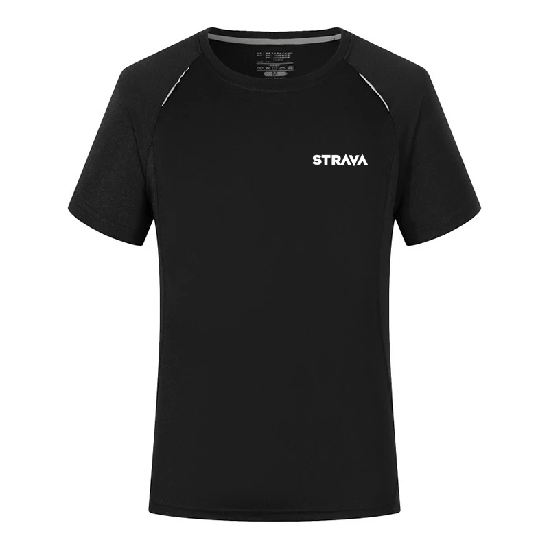 

Strava Breathable Cycling Shirt Men's Sports Quick Dry MTB Short Sleeve Shirt Ice Silk Casual Loose Road Downhill T-shirt Summer
