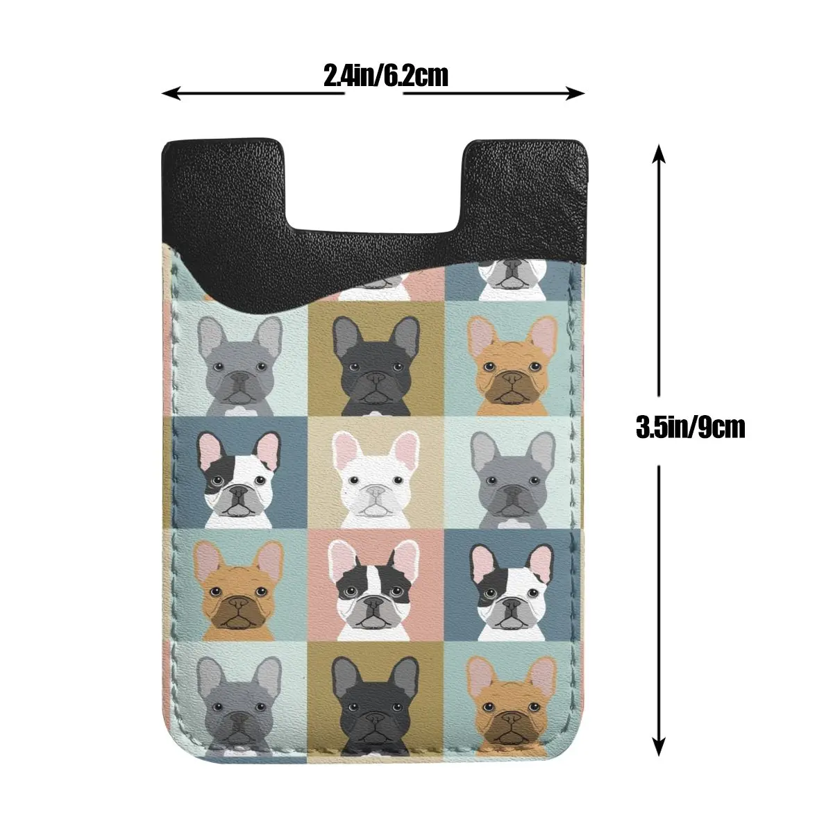 Пользовательские портреты французского бульдога шаблон держатель для карт