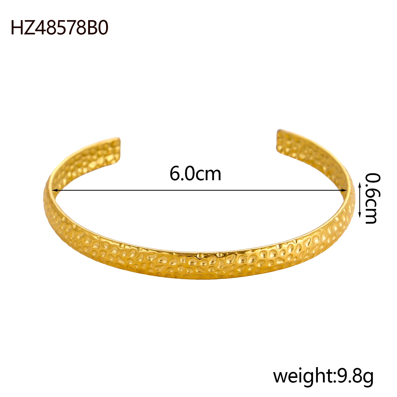CARLIDANA модный классический простой 18-каратный золотой цвет открытый регулируемый