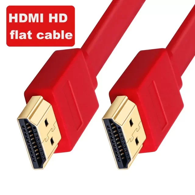 

Flat HDMI-compatible Cable High speed 1080P 3D gold plated for HDTV XBOX Projector computer