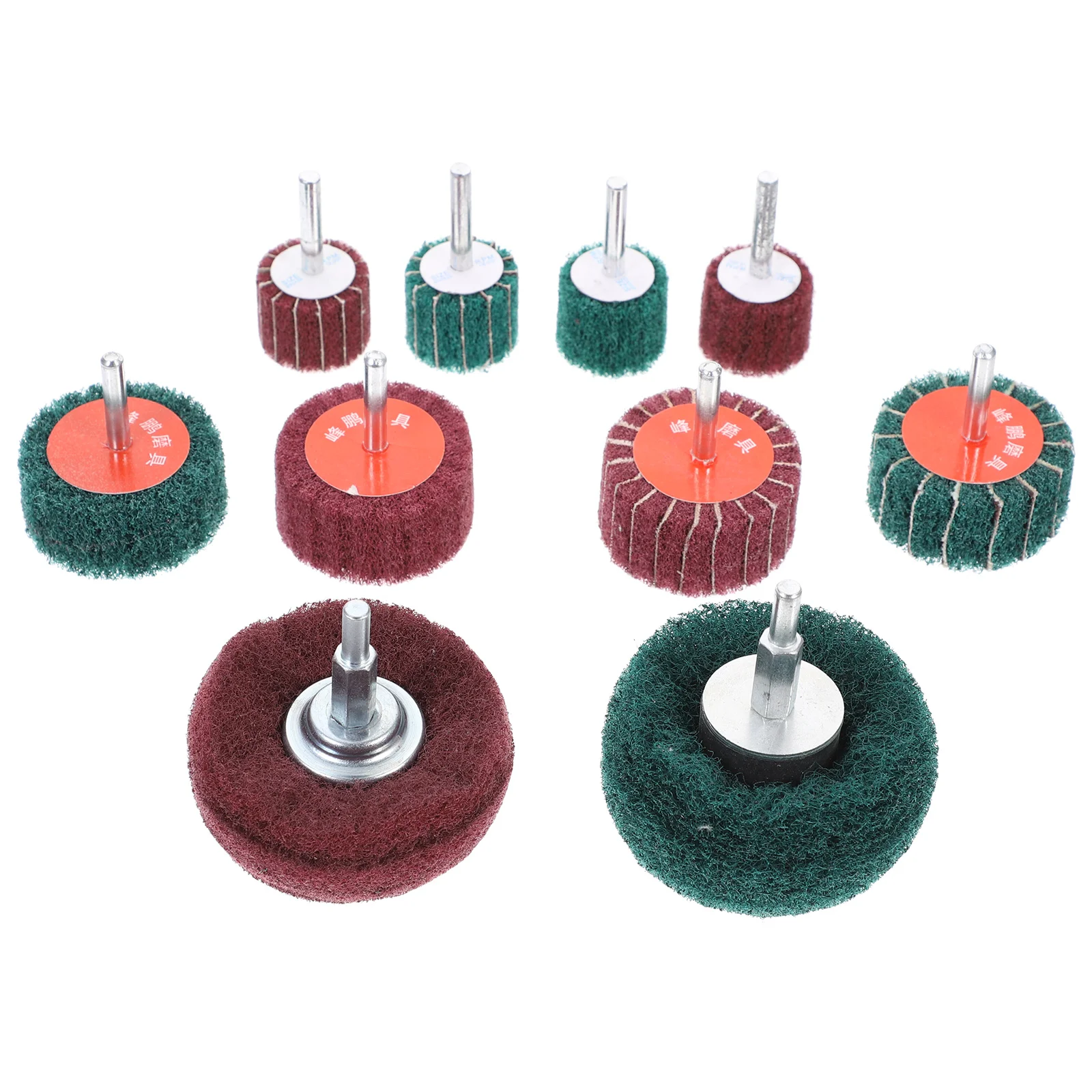 

10pcs Polisher Scouring Pads Wheel Grinder Aluminum Polishing Buffing Wheels For Drill Drill Buffing Attachment