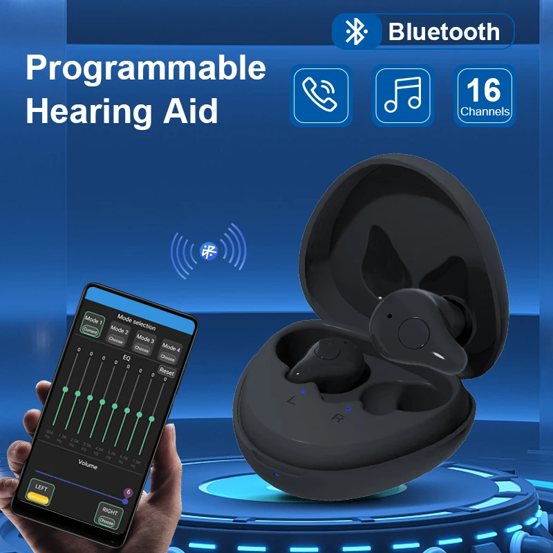 

Bluetooth Hearing Aid Programmable Hearing Aids For Deafness Wireless Digital In-Ear Sound Amplifier Invisible aparelho auditivo