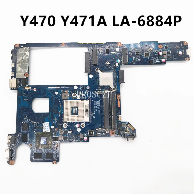    Y470 Y471A QIQY2 LA-6884P      HM65 216-0833132 GPU PGA989 DDR3 100%   