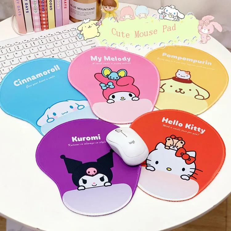 

Sanrio Kawaii Anime Figure Hello Kitty Kuromi My Melody Cinnamoroll New Mouse Pad Keyboard Rubber Office Gaming Non-Slip Pad