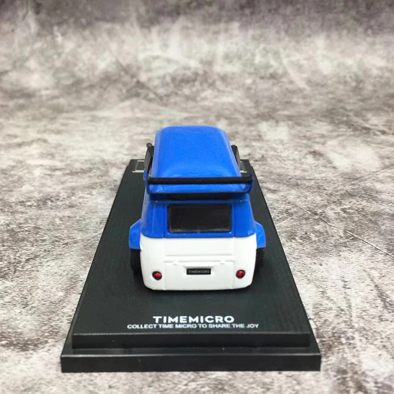 Time Micro 1:64 Model Car T1 Bus PAN AM Coating Alloy Die-cast Vehicle-Blue images - 6