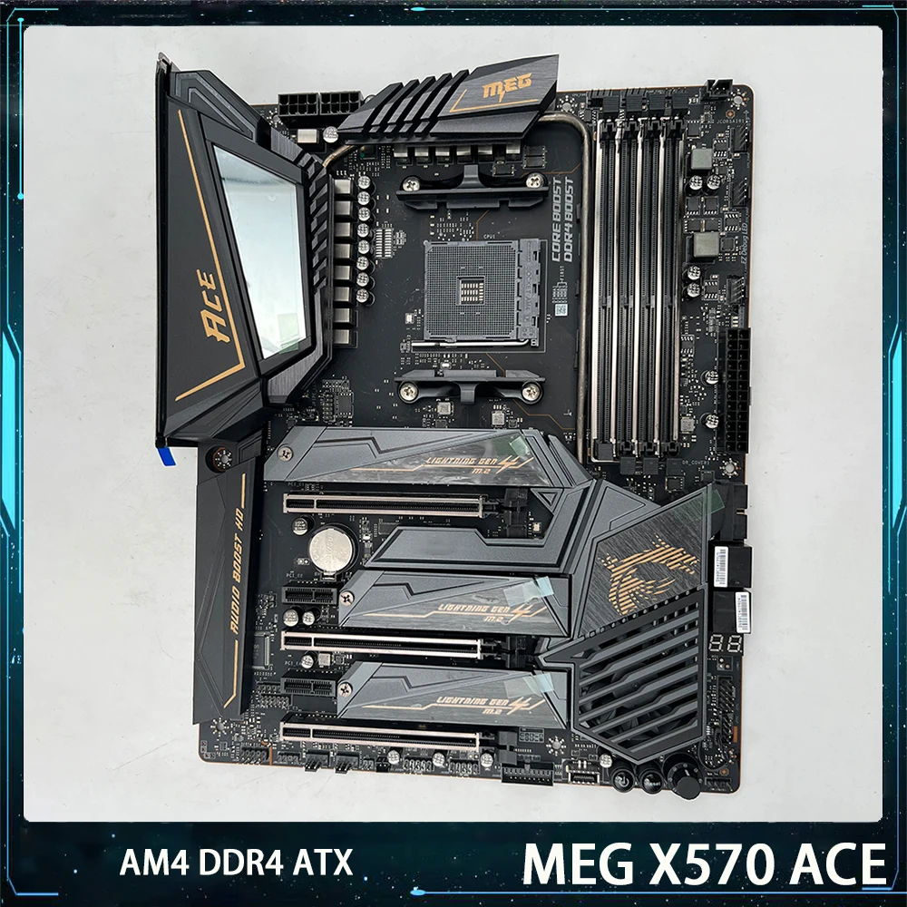 

MEG X570 ACE For Msi AMD AM4 DDR4 128G PCI-E 4.0 M.2*3 SATA3 USB3.2 ATX Desktop Motherboard Works Perfectly High Quality