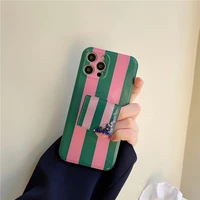 fashion vertical stripes checkerboard color bead holder girl soft case for iphone 11 12 13 pro max 7 8 plus xr x xs cover fundas