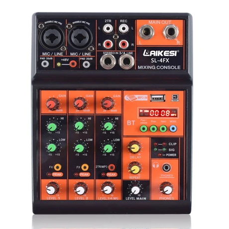 

Factory Wholesale New Style 4channel Portable Professional Mini Music Sound Audio DJ Mixer plastic mixer