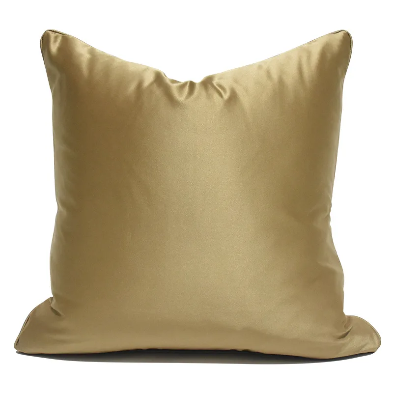 Современный Роскошный чехол для подушки цвета шампанского золотистый 50x50