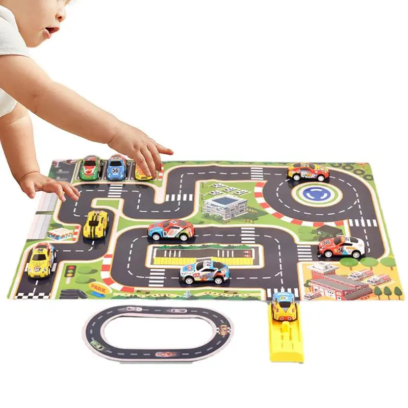 

10Pcs 1:64 Simulated Children Toy Multi-Style Taxiing Alloy Mini Car Model Kids Pocket Small Sports Car Toys For Kids