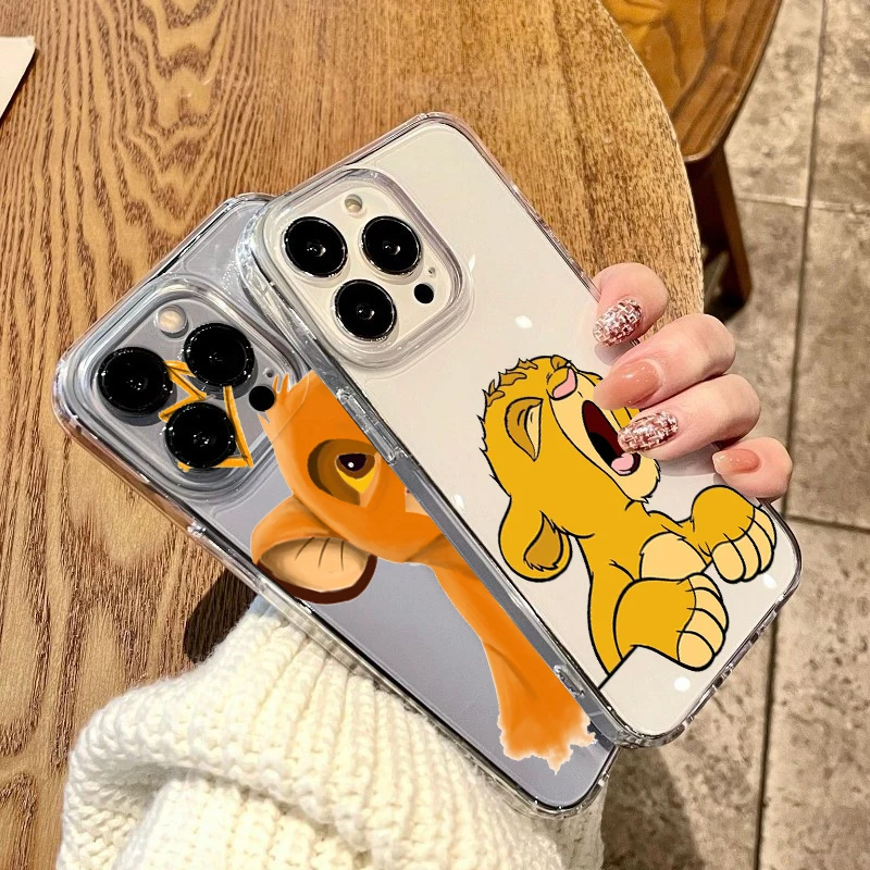 

Disney The Lion King Art Phone Case For Apple iPhone 14 13 12 11 Mini XS XR X Pro MAX 8 7 6 Plus SE 2020 Transparent Cover
