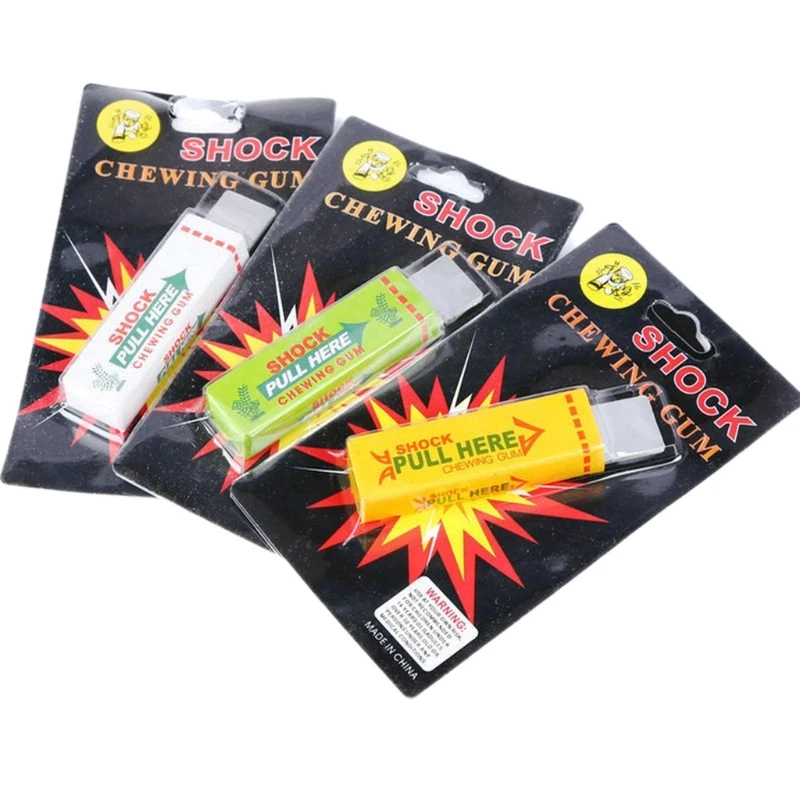 

Novelty Chewing Gum Prank Toy Electric Shock Gum Trick Playset for Halloween Novelty Practical Joke Party Anxiety Toy