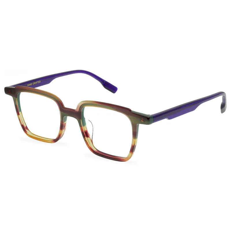 

Индивидуальные ацетатные оправы для очков ручной работы, Мужские квадратные очки по рецепту, женские модные классические очки высокого кач...