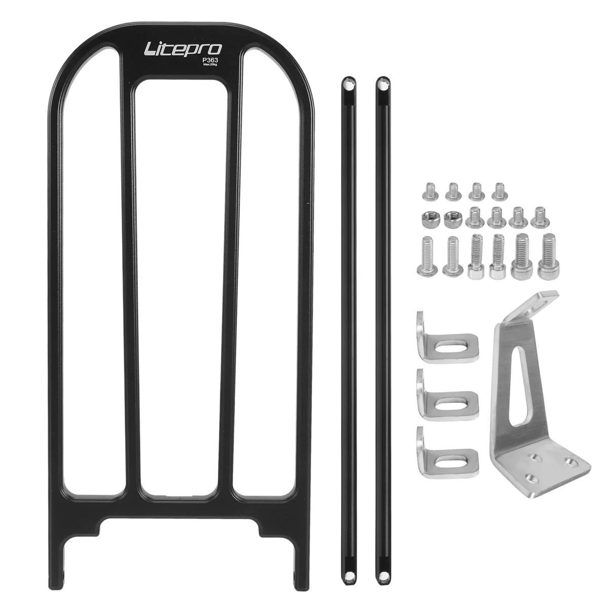 

Litepro Bicycle Rear Rack Aluminium Alloy Bike Standard Rack for Brompton Bike Standard Rack,Black