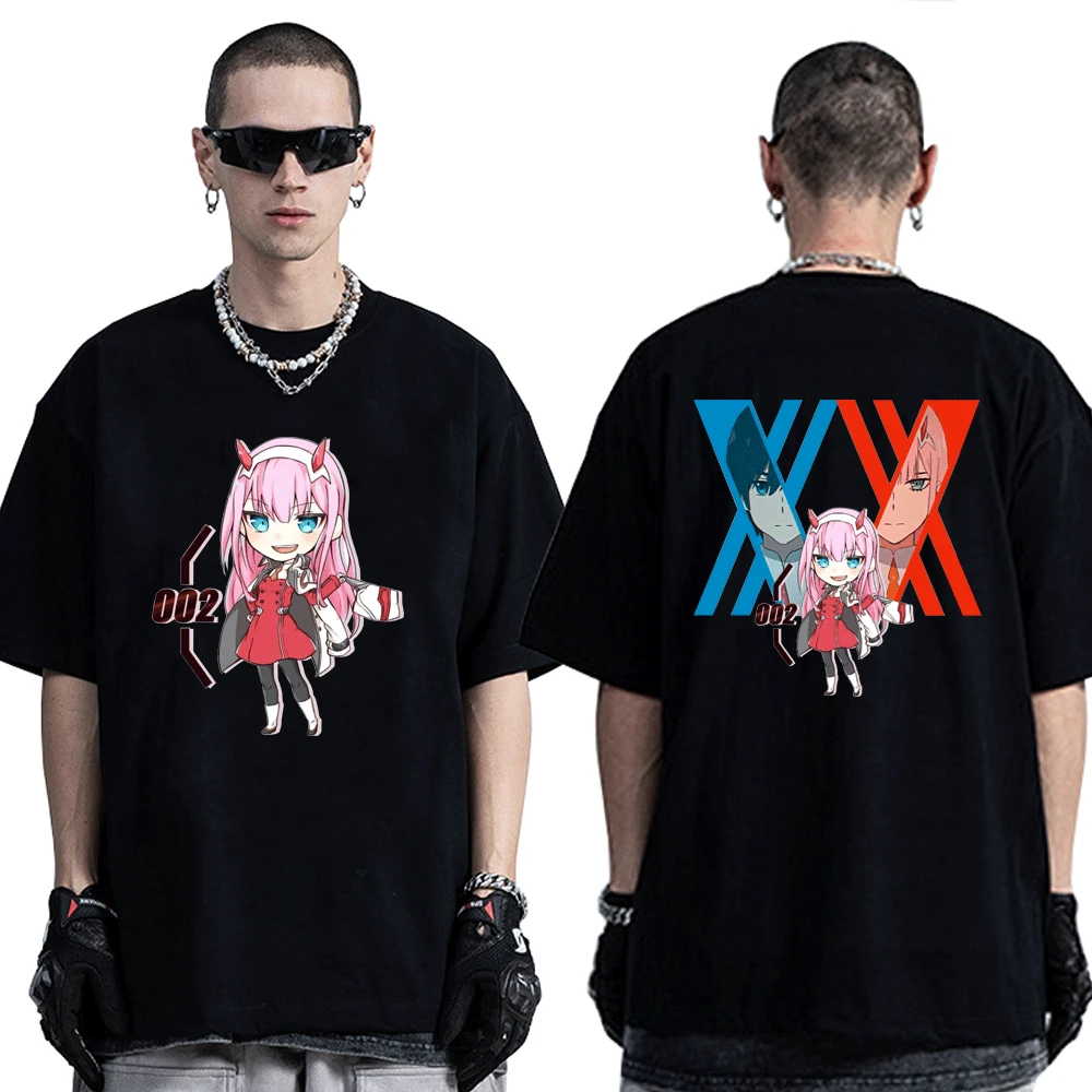 

Darling In The Franxx Chibi Zero Two Print Logo T Shirt Japanese Kawaii Anime T-shirt Unisex Summer Fashion Streetwear Tshirts