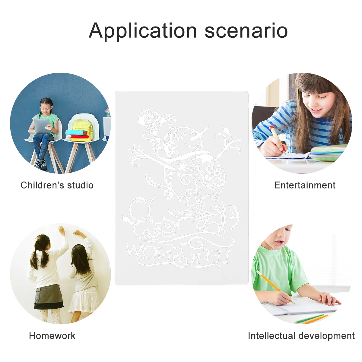 8 шт. снег выдалбливают шаблон рождественские украшения трафареты для рисования