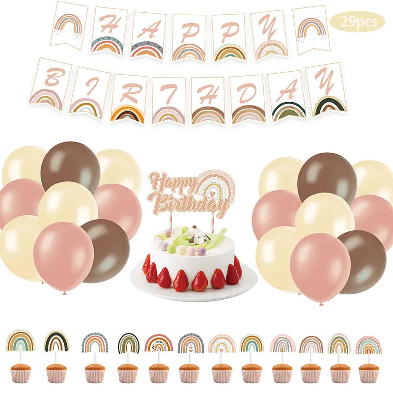 

Воздушные шары в стиле бохо с радужной тематикой, украшение в виде арки, для первого дня рождения, вечеринки, праздника для будущей мамы, бан...