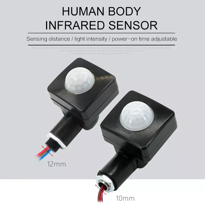

160 degrees Infrared Sensor Ultra-thin Body IR Sensor Switch LED Flood light Motion Body Sensor Intelligent Switch AC85-265V