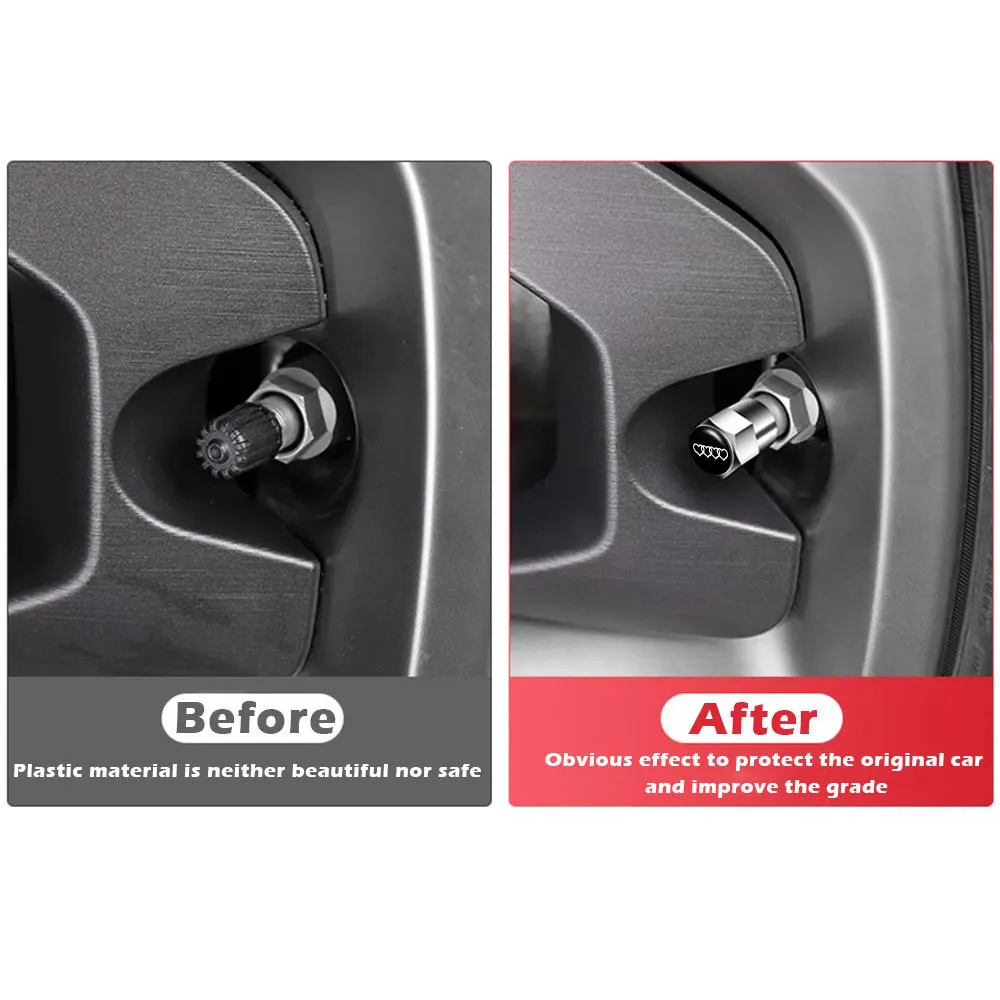 4 шт. универсальные колпачки для автомобильных клапанов в форме сердца