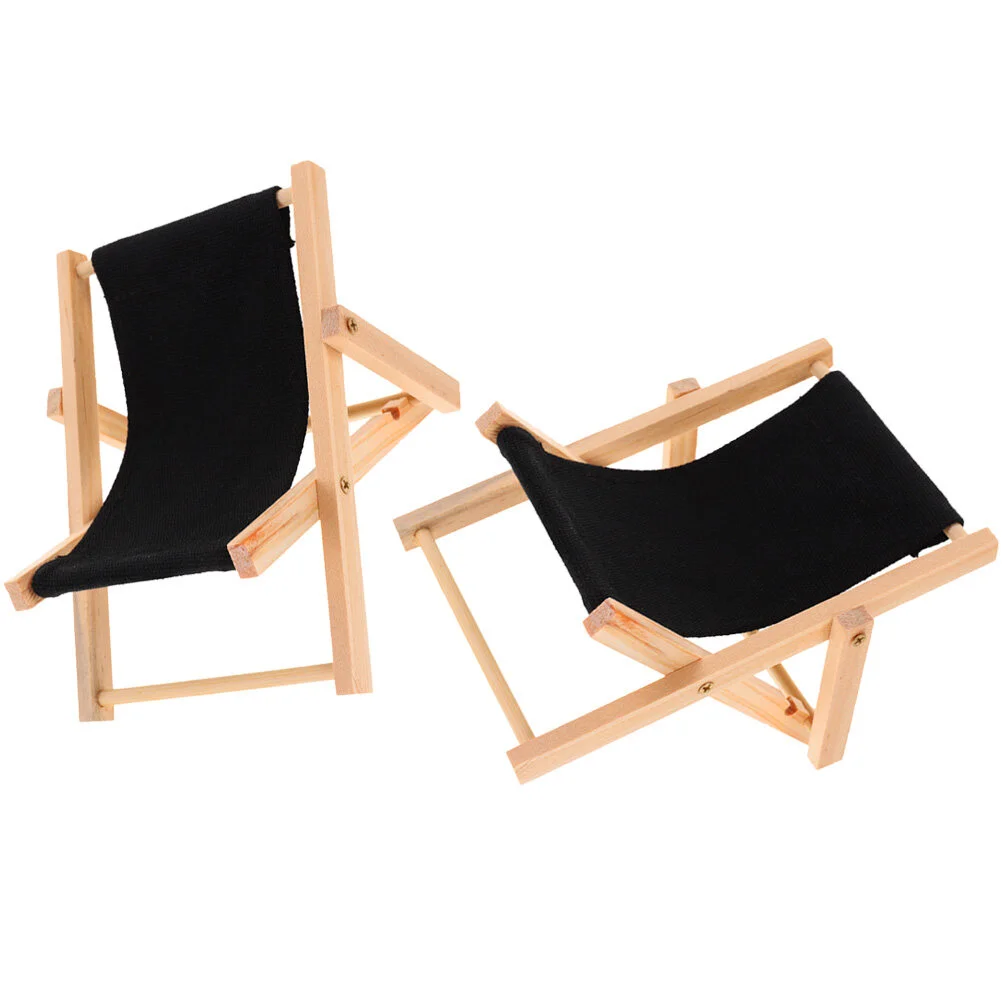 

2 Pcs Desk Holder Mini Phones Tablet Chair Shape Bracket Foldable Cellphone Stand Canvas Household Supply Mount