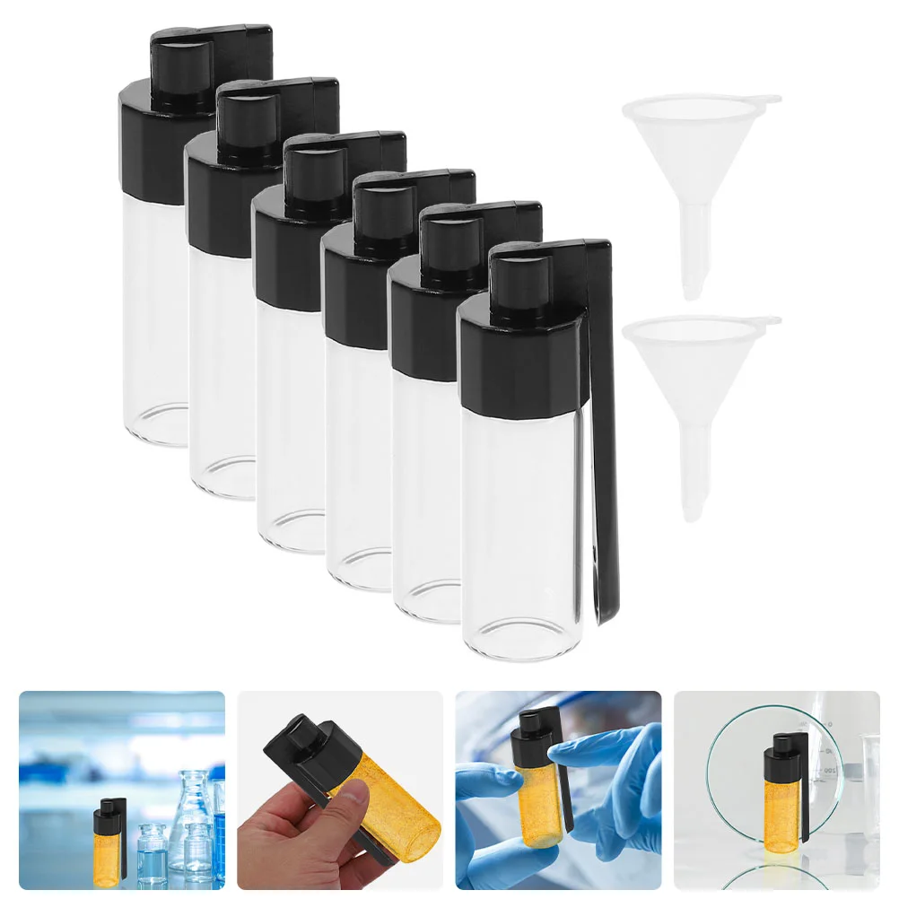 

1 Set of Multi-function Powder Bottles Small Portable Case Spoon Design Bottles