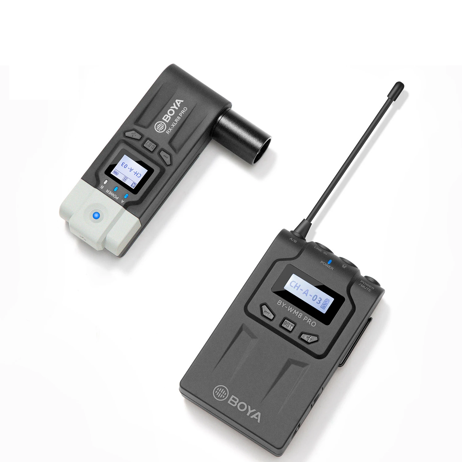 

BOYA BY-WM8 Pro-K7 UHF Dual-Channel Wireless Microphone System For Live Vocals Presentations Interviews Film Production