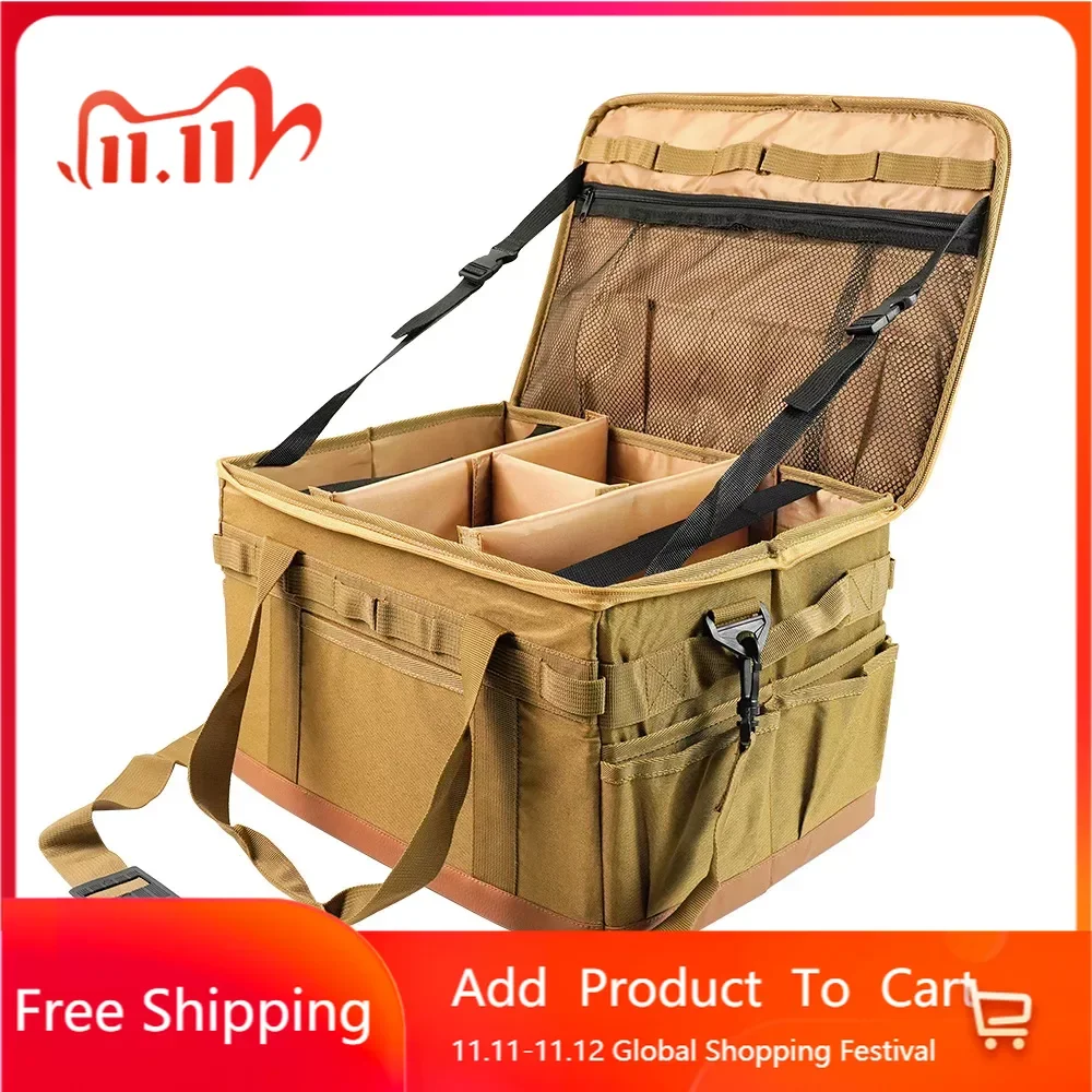 

Newest Outdoor Camping Storage Bag Camping Hiking Meal Bag Large Storage Lamp Tableware Bag Camping Tool Picnic Camp Travel Bag