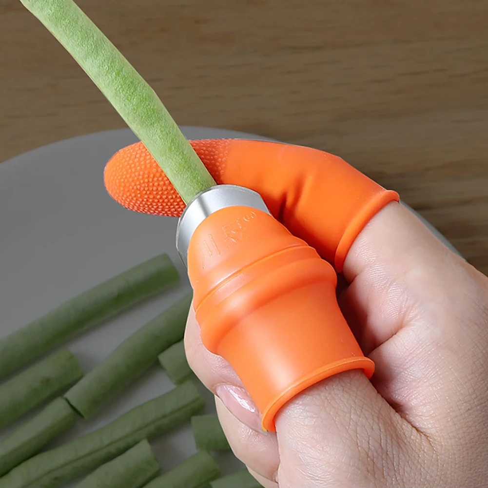 

Silicone Finger Protector with Blade for Vegetables Fruit Nail Thumb Knife Finger Protection Kitchen Gadgets Kitchen Accessories