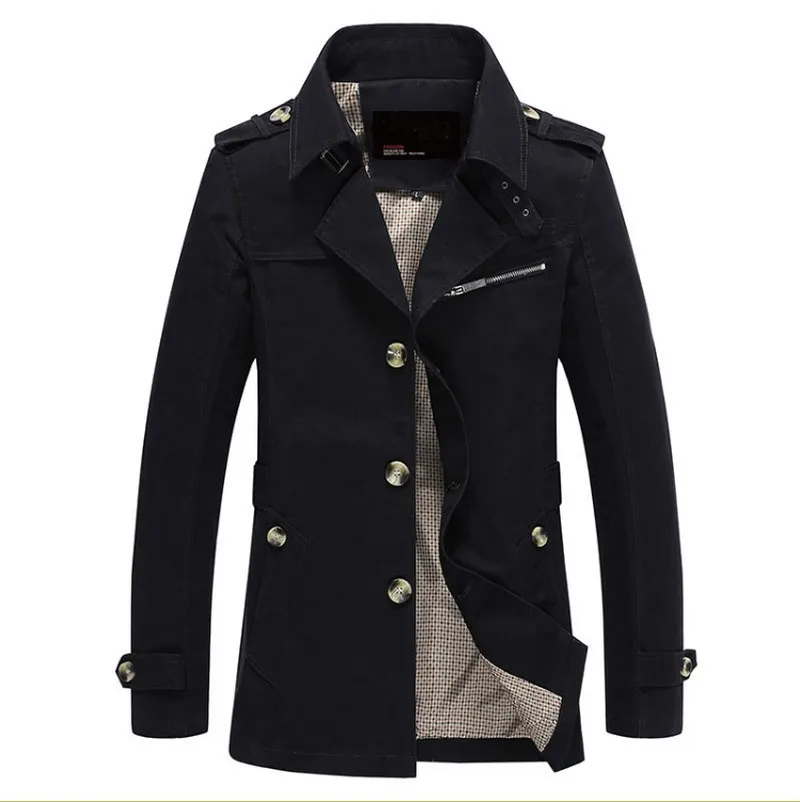 

Men Jacket Coat Long Section Fashion Trench Coats Jaqueta Masculina Veste Homme Brand Casual Fit Overcoat Jackets Outerwear 5XL