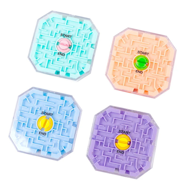 

3D Maze Magic Cube Educational Toy Transparent Ten-Sided Puzzle Speed Cube Rolling Ball Game Cubos Maze Toys For Children Gift