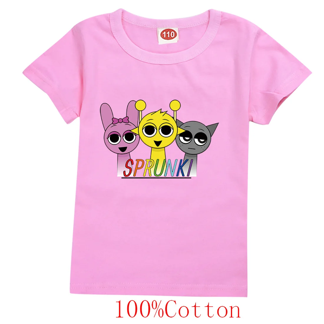 Camisetas Sprunki T Shirt Kids Game Incredibox T-shirt Toddler Girls Short Sleeve Tops Boys Cartoon Clothes Children's Clothing