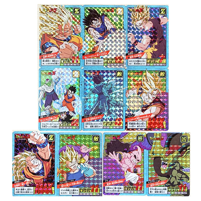 

10pcs/set Dragon Ball Z GT Refraction Process Super Saiyan Heroes Battle Card Ultra Instinct Goku Vegeta Game Collection Cards