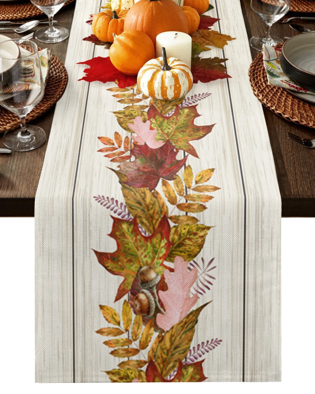 

Древесный кленовый лист, украшение для стола в деревенском стиле, домашний декор, украшение для обеденного стола, декор для стола