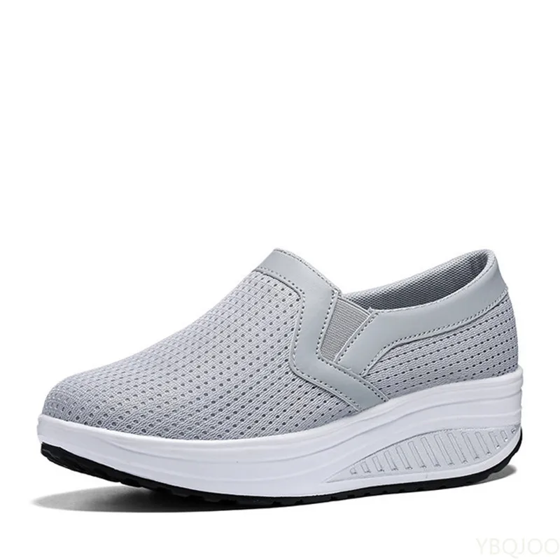 

2022 Women Breathable Mesh Shoes Fashion Platform Wedges Sneakers Female Outdoor Running Shoes Vulcanized Shoes Zapatillas Mujer