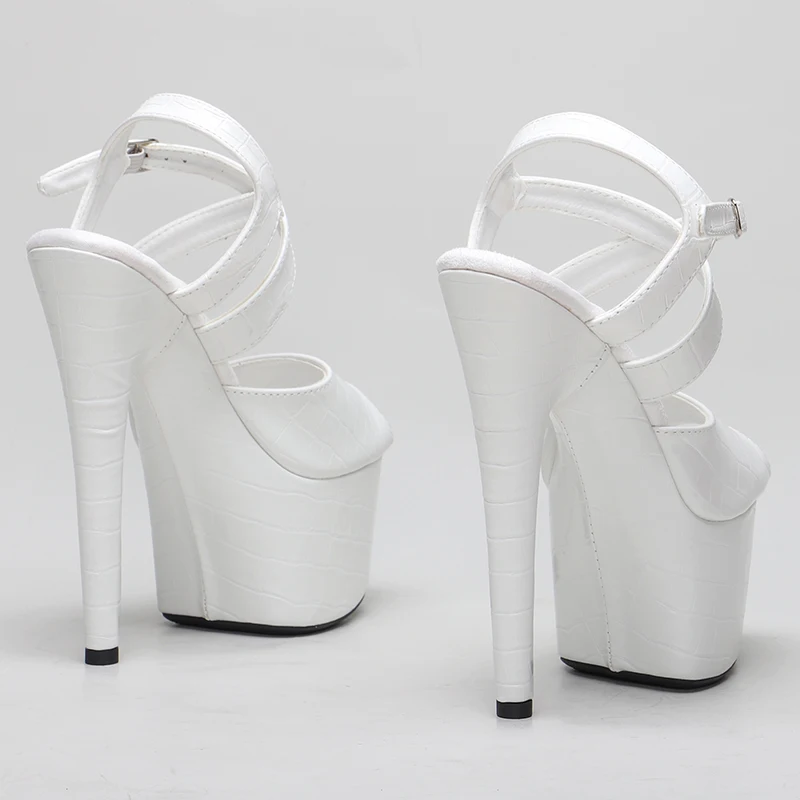 Leecabe 17CM/7Inch PU  upper  sexy exotic  platform High Heels  Pole Dancing sandals Shoes